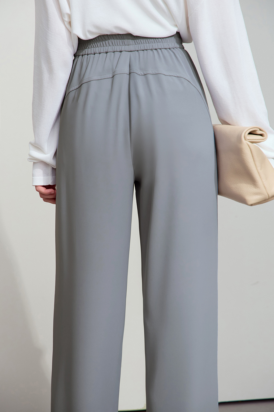 Elastic waistband casual trousers|AMII