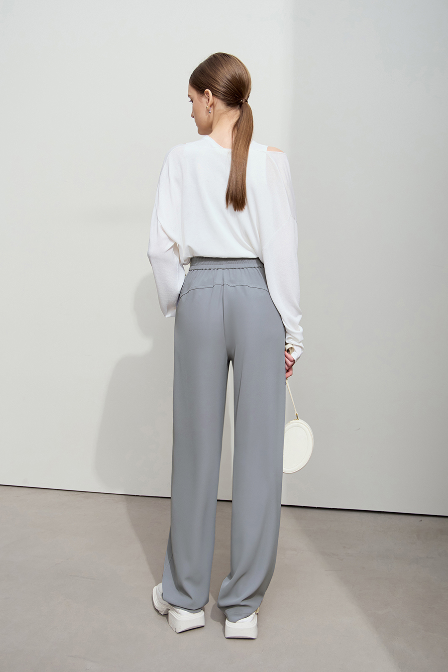 Elastic waistband casual trousers|AMII