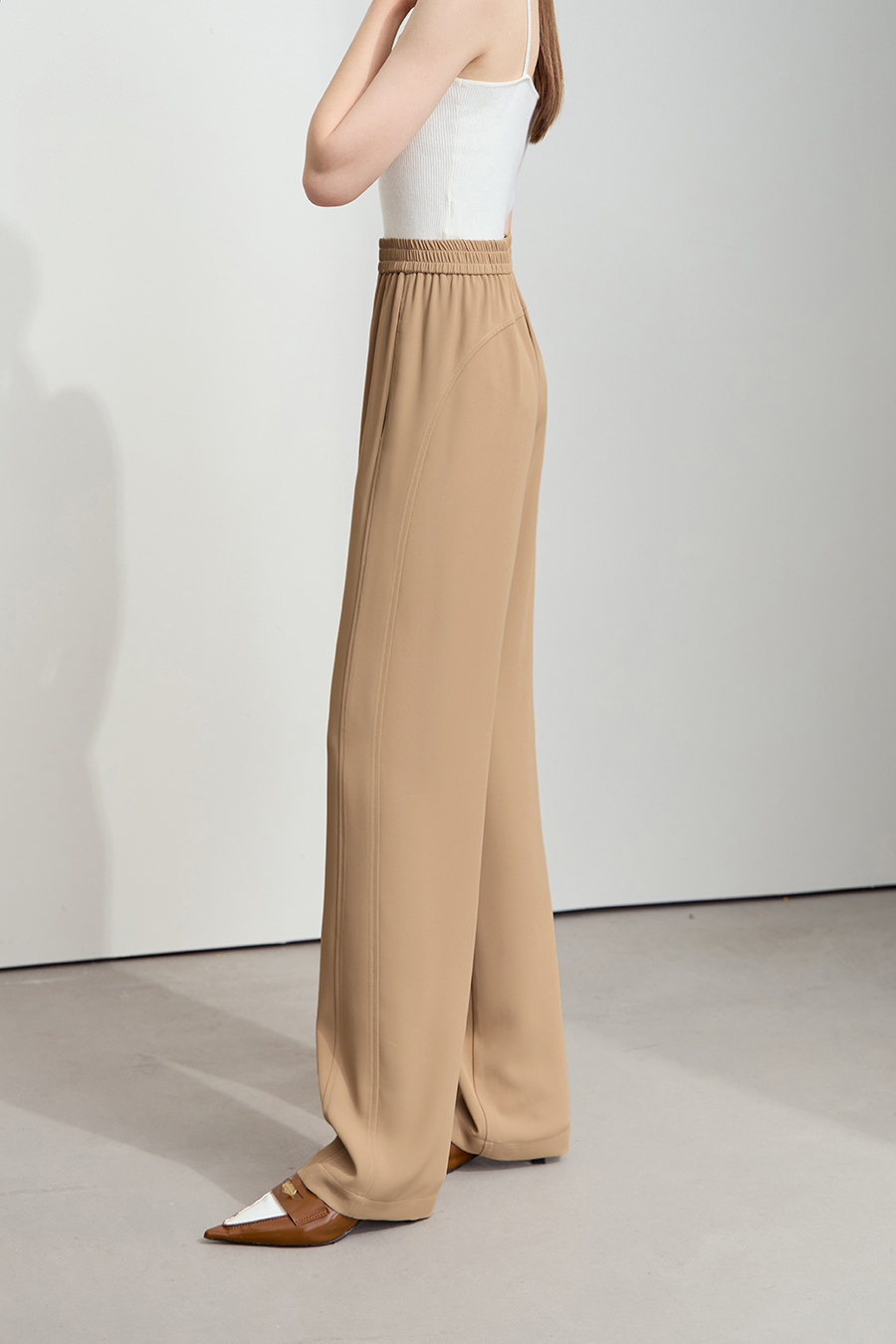 Elastic waistband casual trousers|AMII