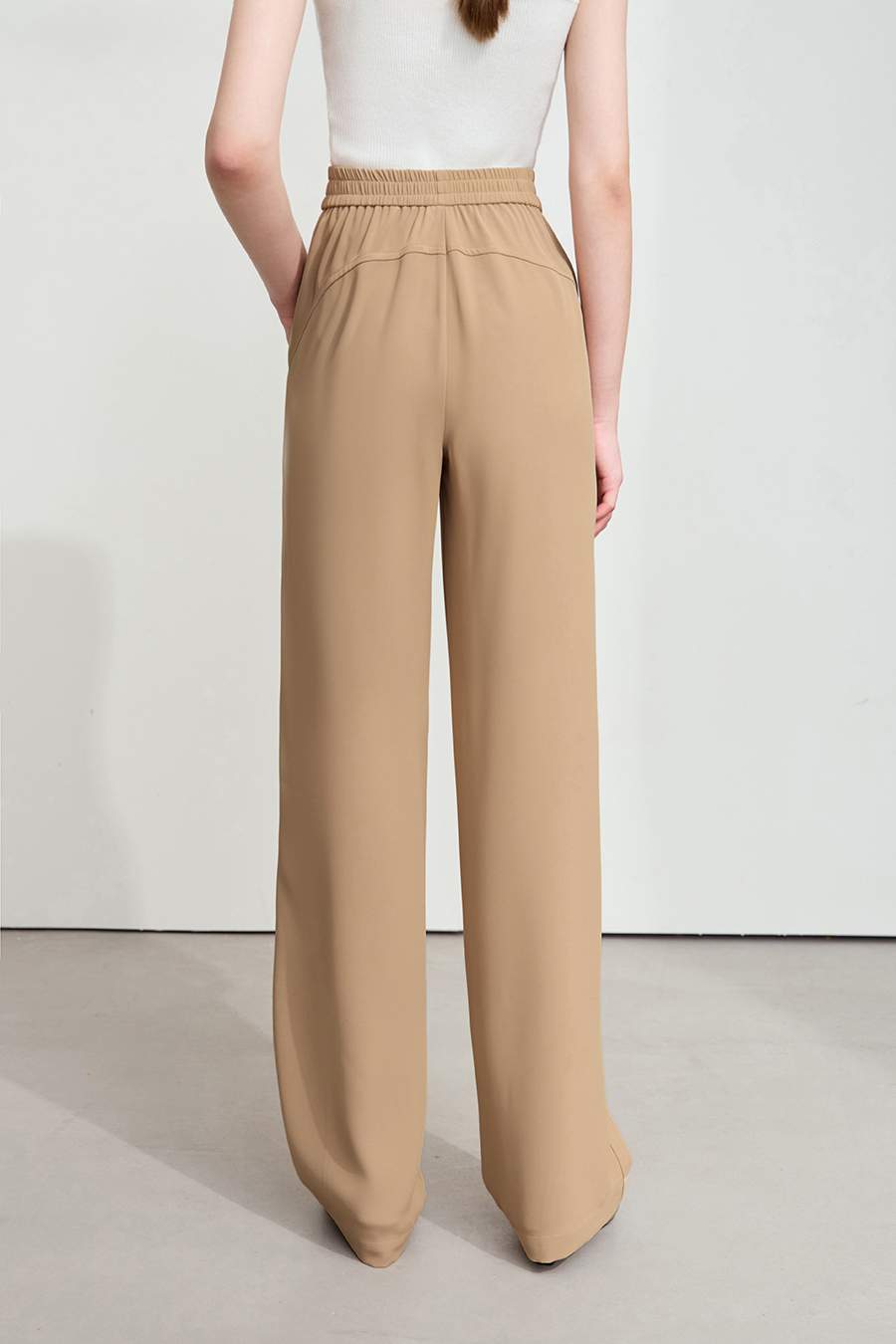 Elastic waistband casual trousers|AMII