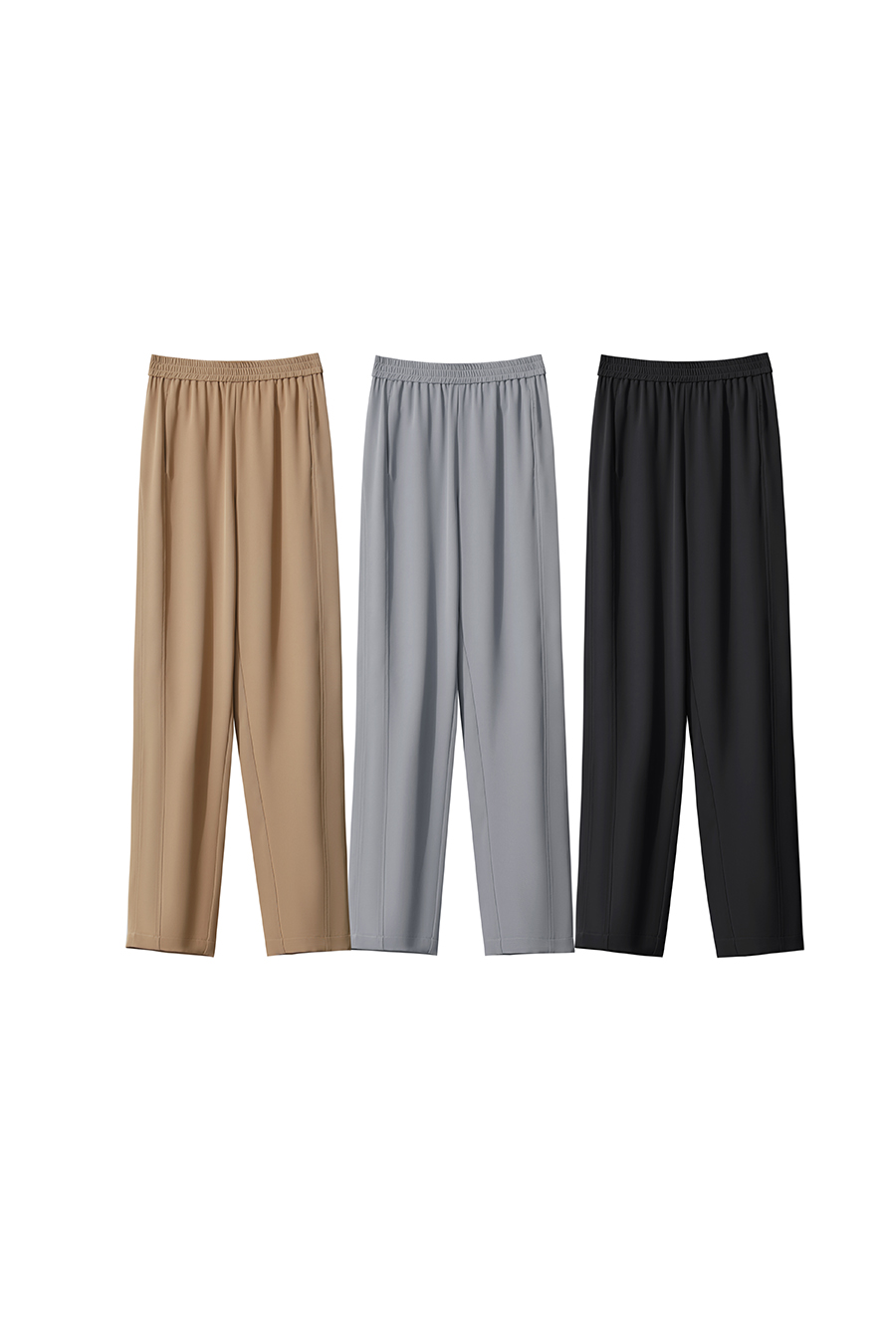 Elastic waistband casual trousers|AMII