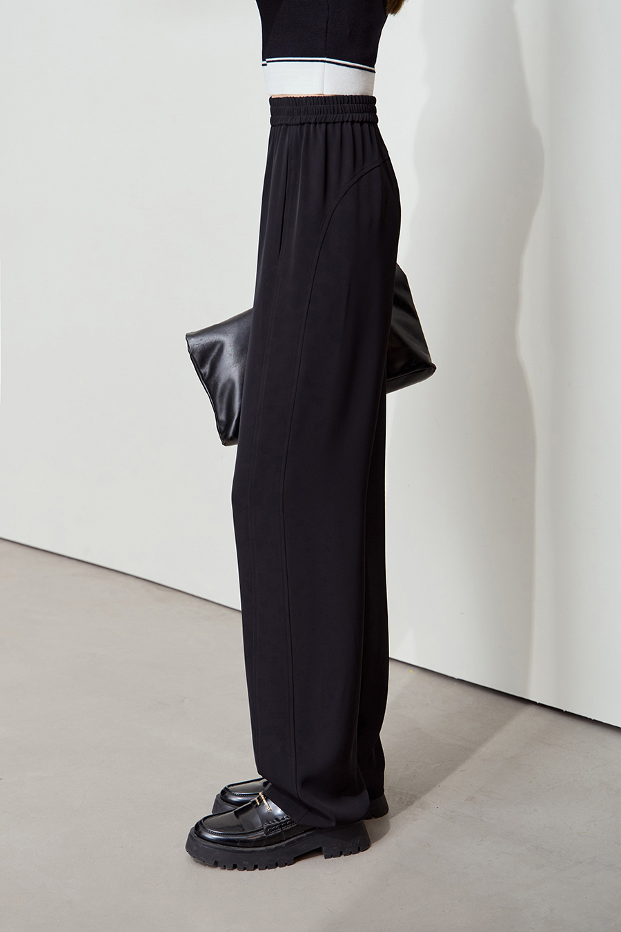 Elastic waistband casual trousers|AMII