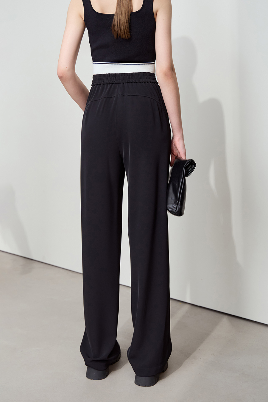 Elastic waistband casual trousers|AMII