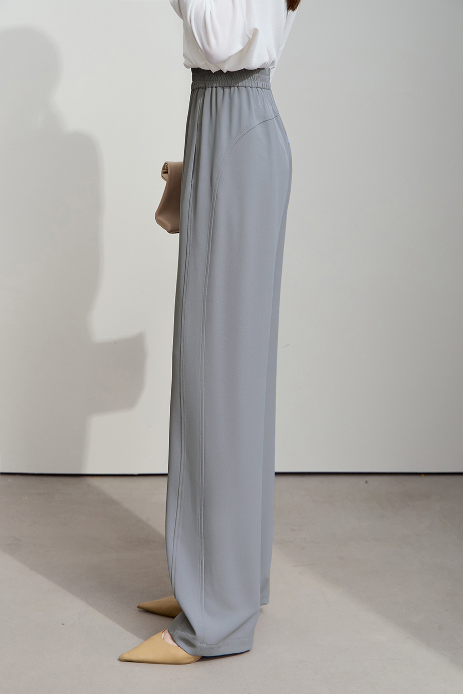 Elastic waistband casual trousers|AMII