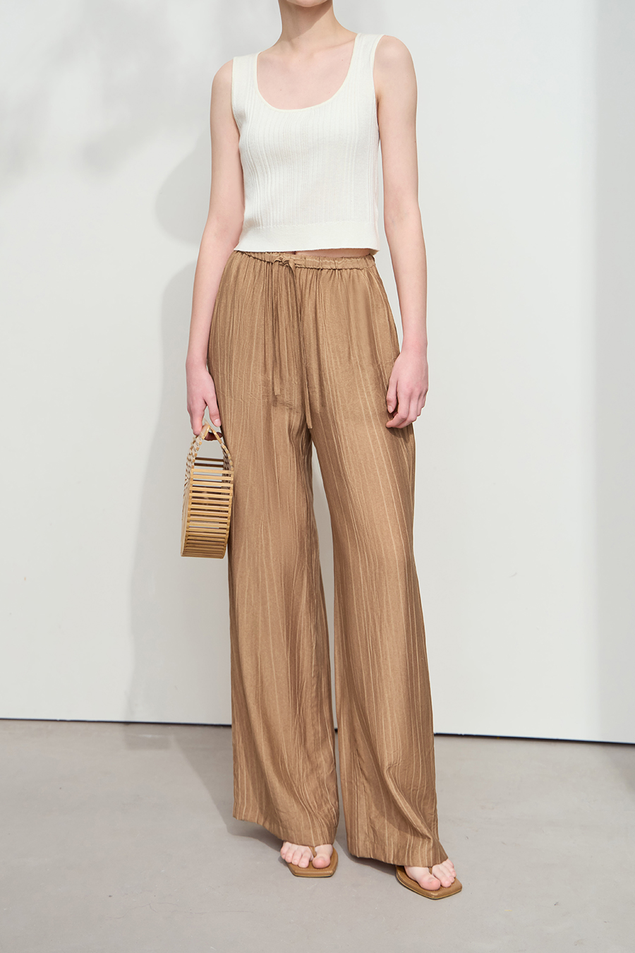 Wrinkled Wide-Leg Casual Pants|AMII-AMII.com