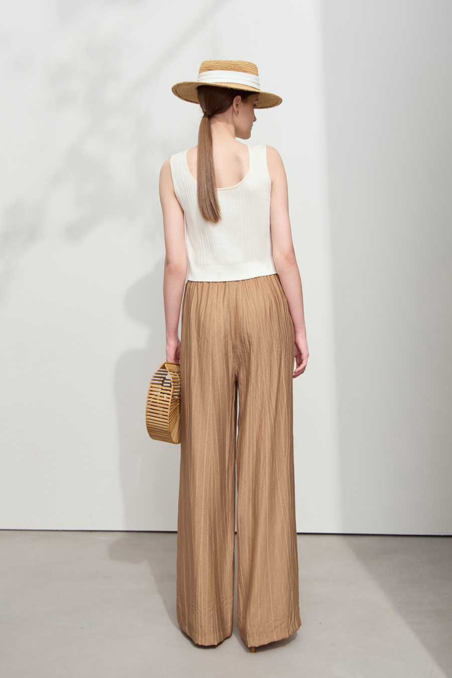 Wrinkled Wide-Leg Casual Pants|AMII-AMII.com