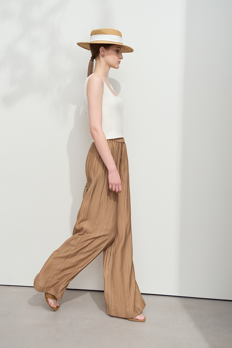 Wrinkled Wide-Leg Casual Pants|AMII-AMII.com
