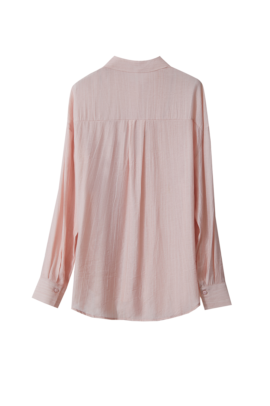 Crinkled Loose Drop-shoulder Shirt
