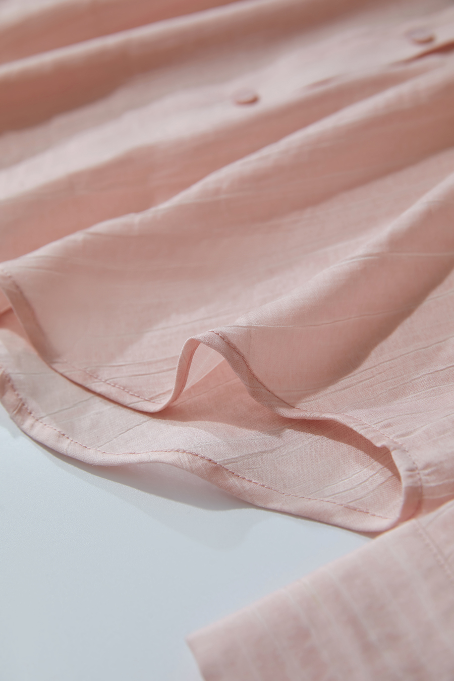 Crinkled Loose Drop-shoulder Shirt