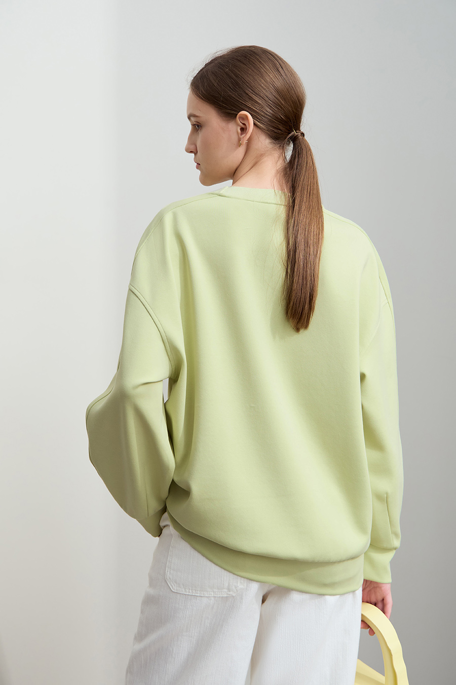 Burn-out Embroidery Sweatshirt