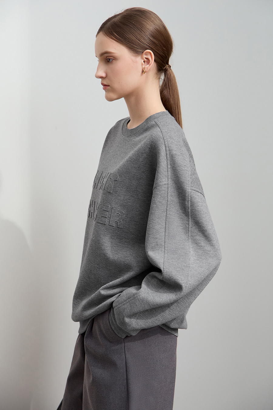 Burn-out Embroidery Sweatshirt