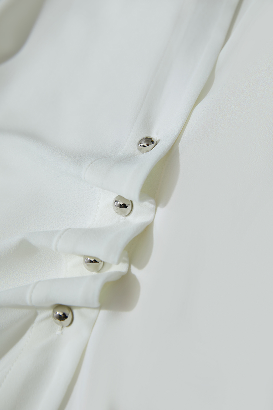 Mid-Length Pleated Chiffon Blouse|AMII-AMII.com