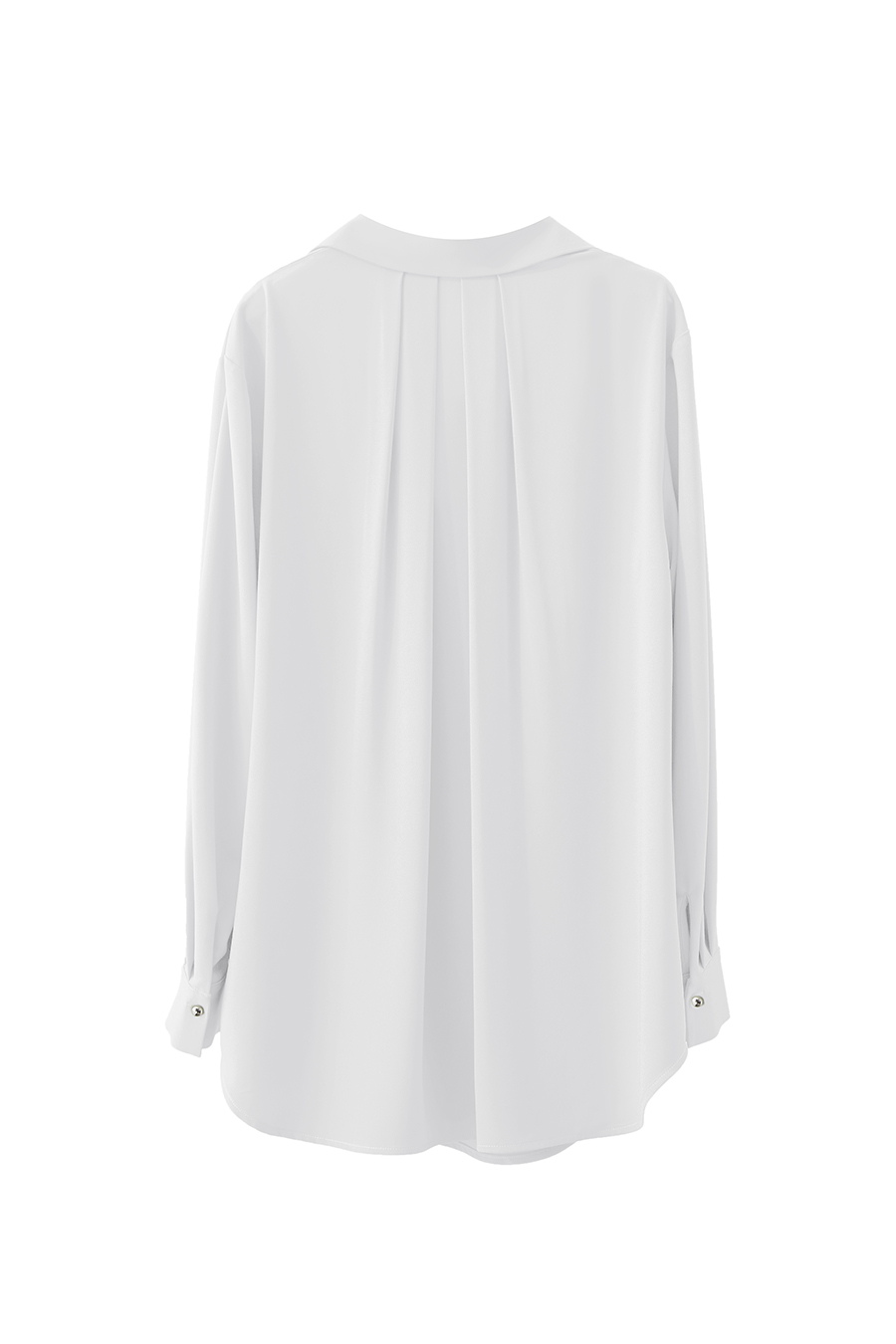 Mid-Length Pleated Chiffon Blouse|AMII-AMII.com