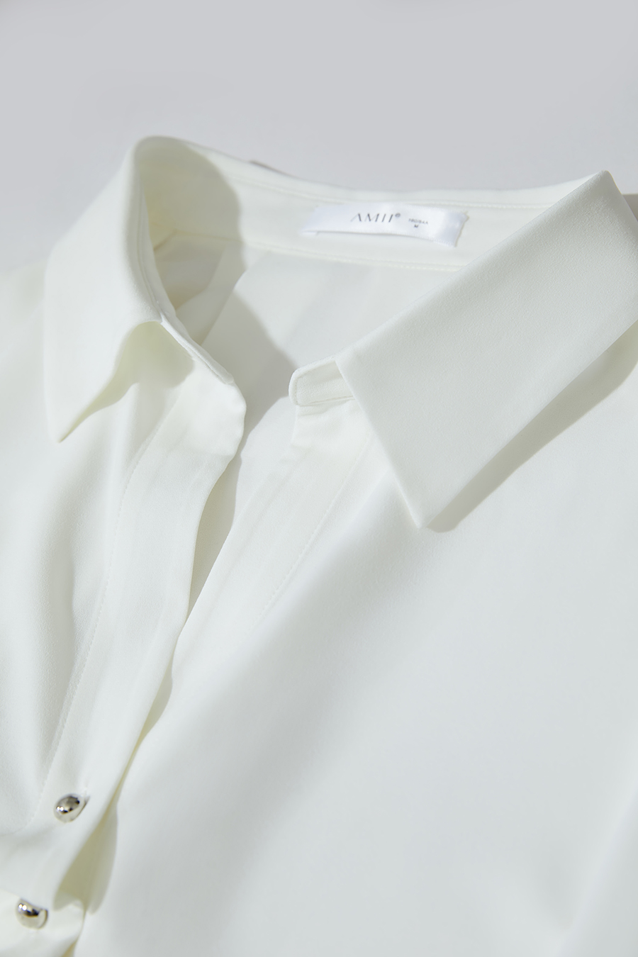 Mid-Length Pleated Chiffon Blouse|AMII-AMII.com