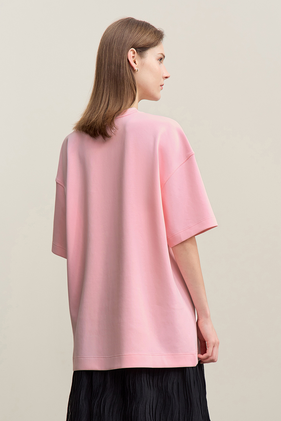 Air-layer Drop-shoulder Printed T-shirt