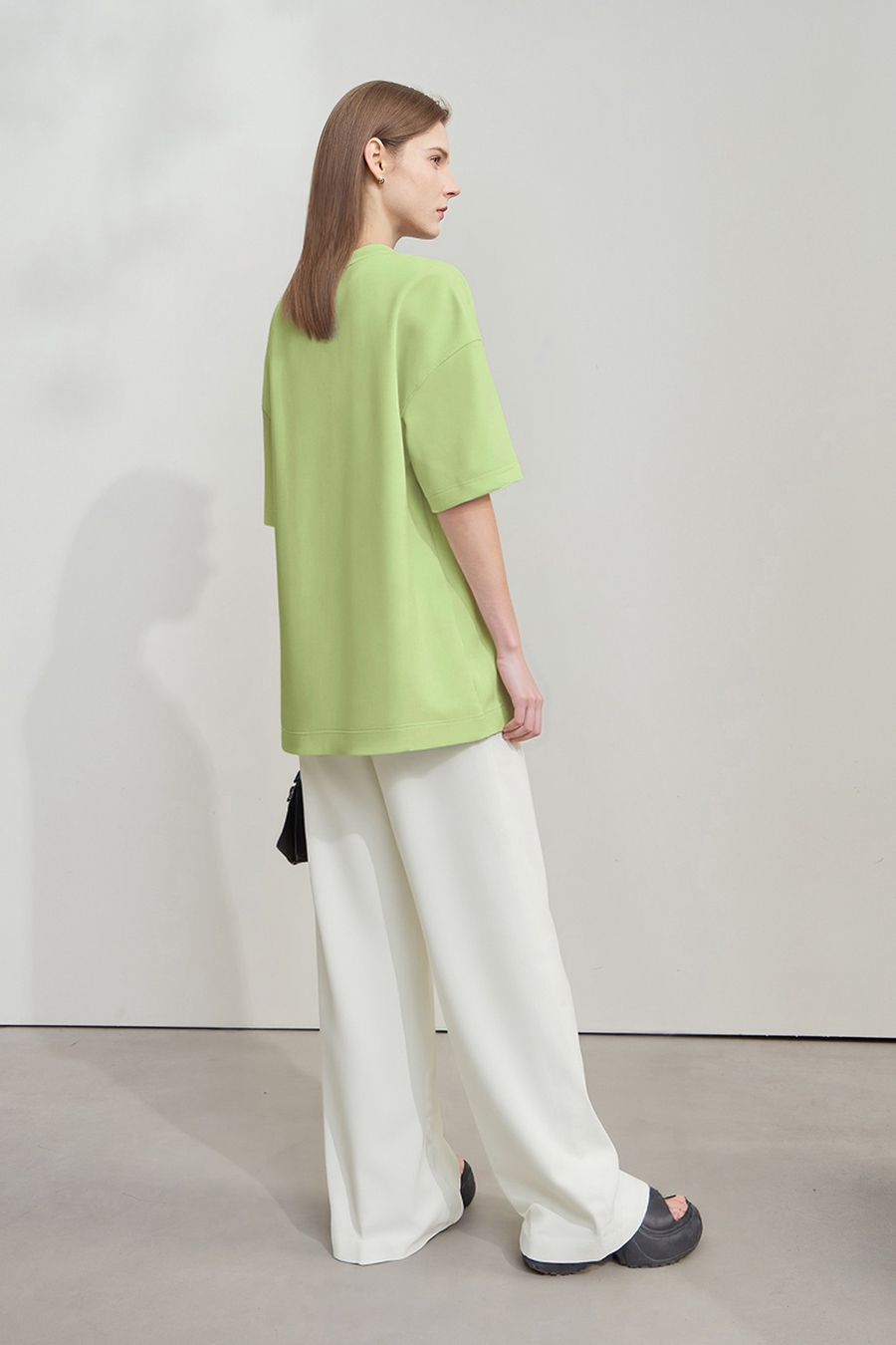 Air-layer Drop-shoulder Printed T-shirt