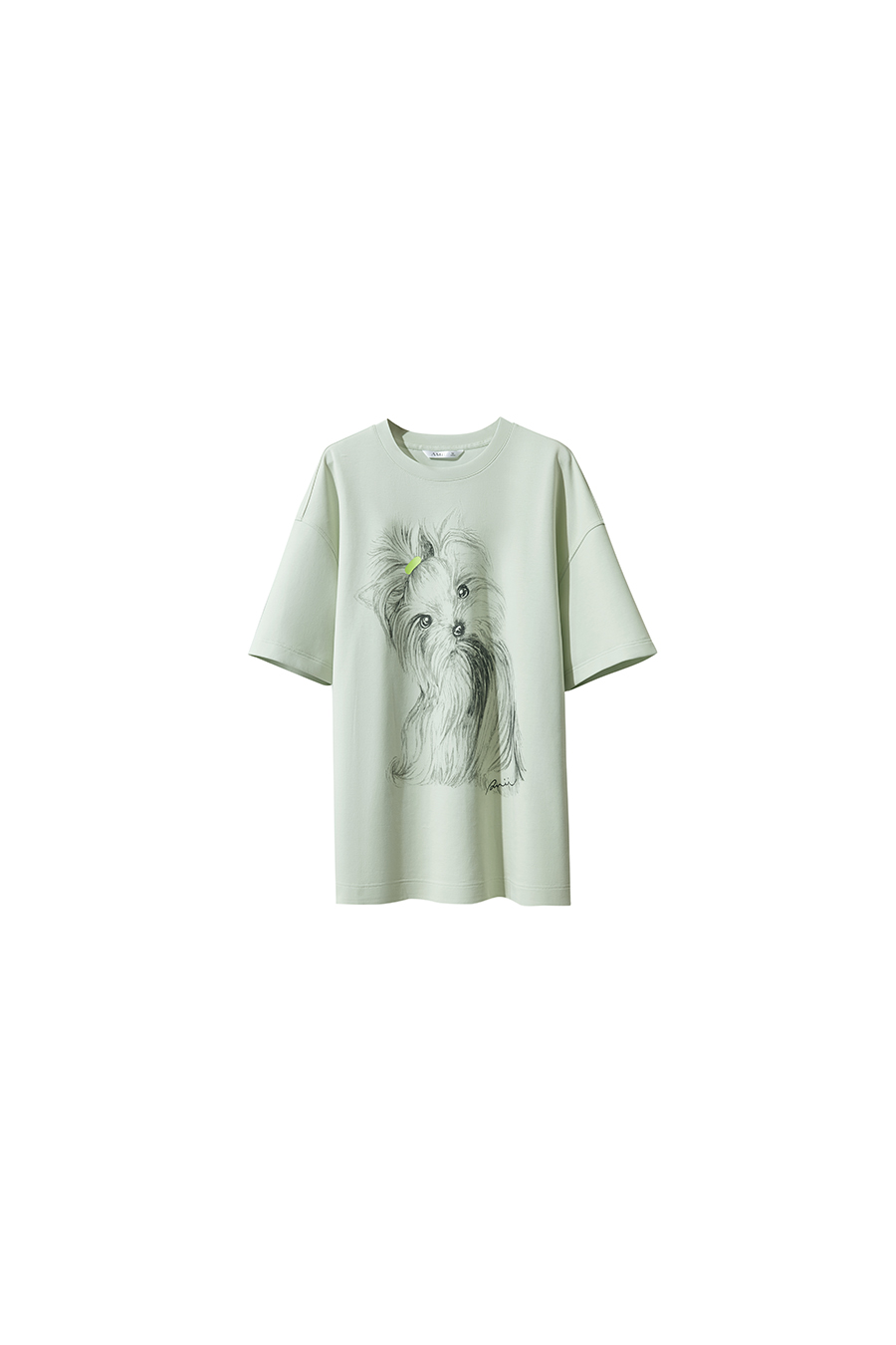Air-layer Drop-shoulder Printed T-shirt