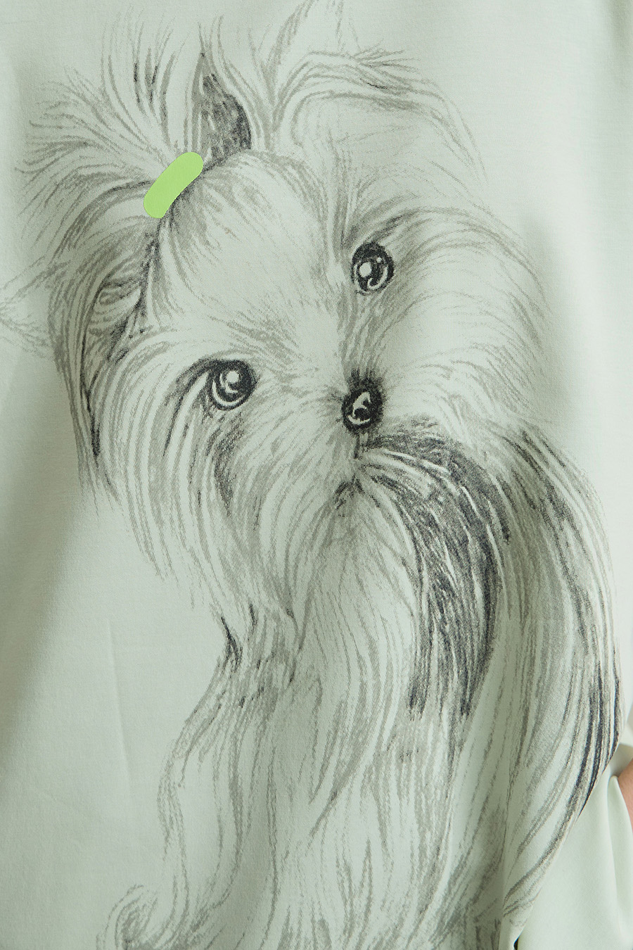 Air-layer Drop-shoulder Printed T-shirt