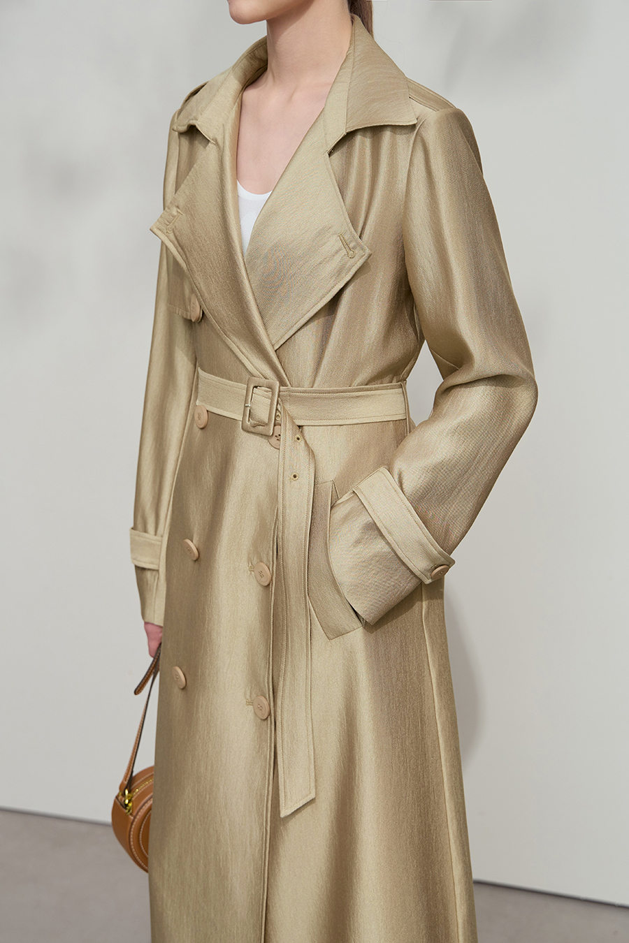 Belted Long Trench Coat|AMII-AMII.com