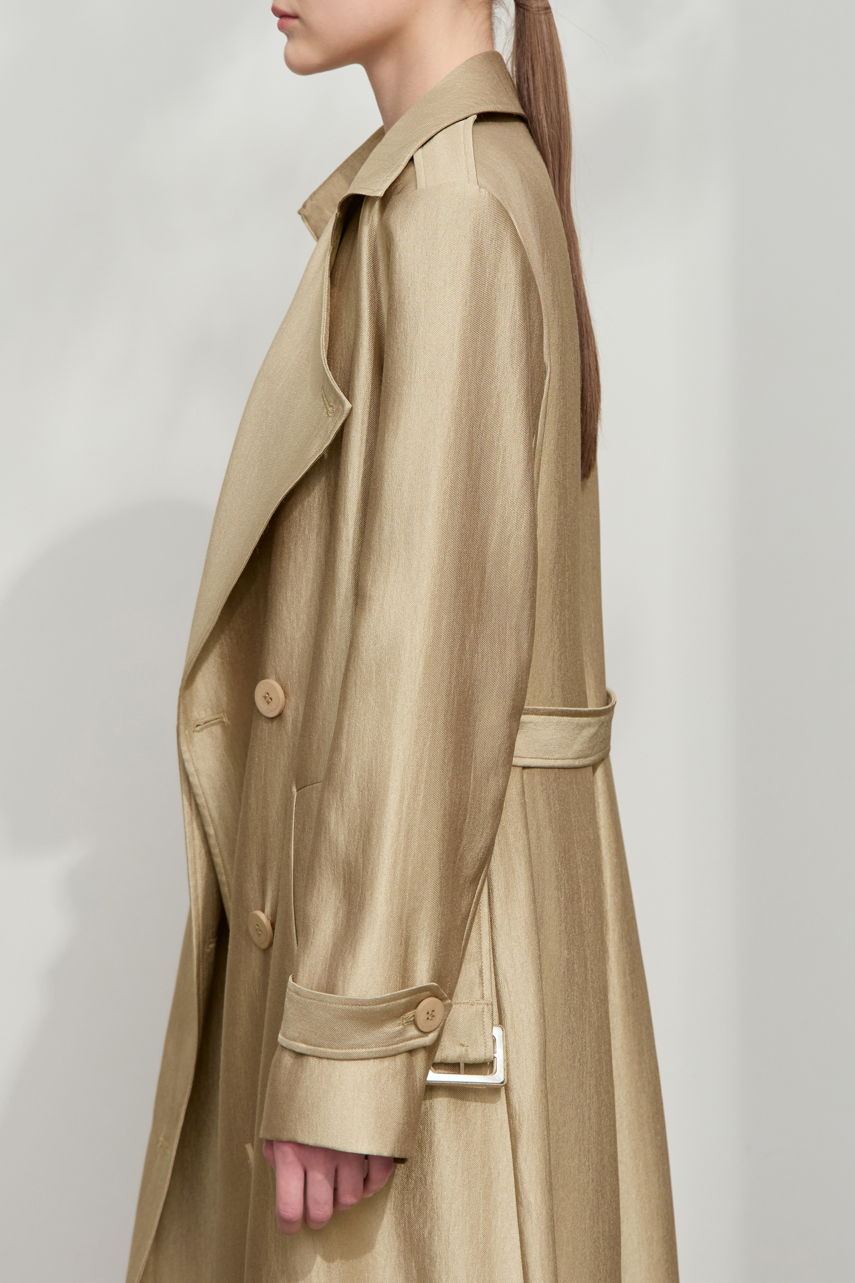 Belted Long Trench Coat|AMII-AMII.com