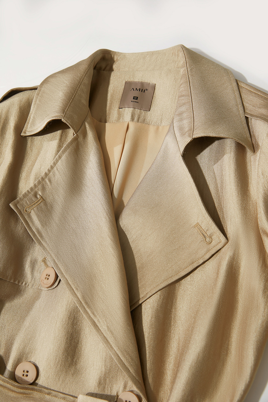 Belted Long Trench Coat|AMII-AMII.com