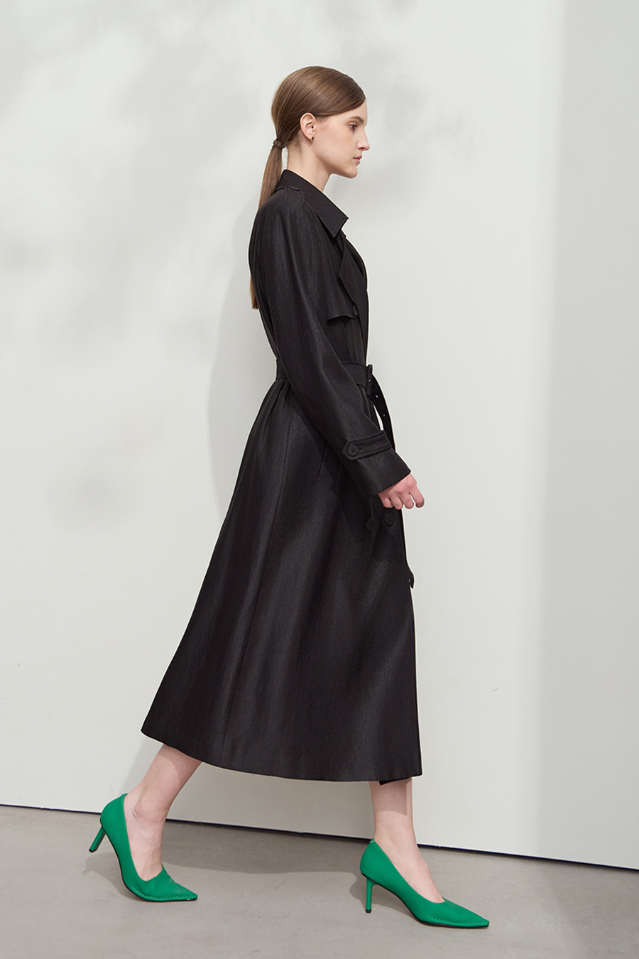 Belted Long Trench Coat|AMII-AMII.com