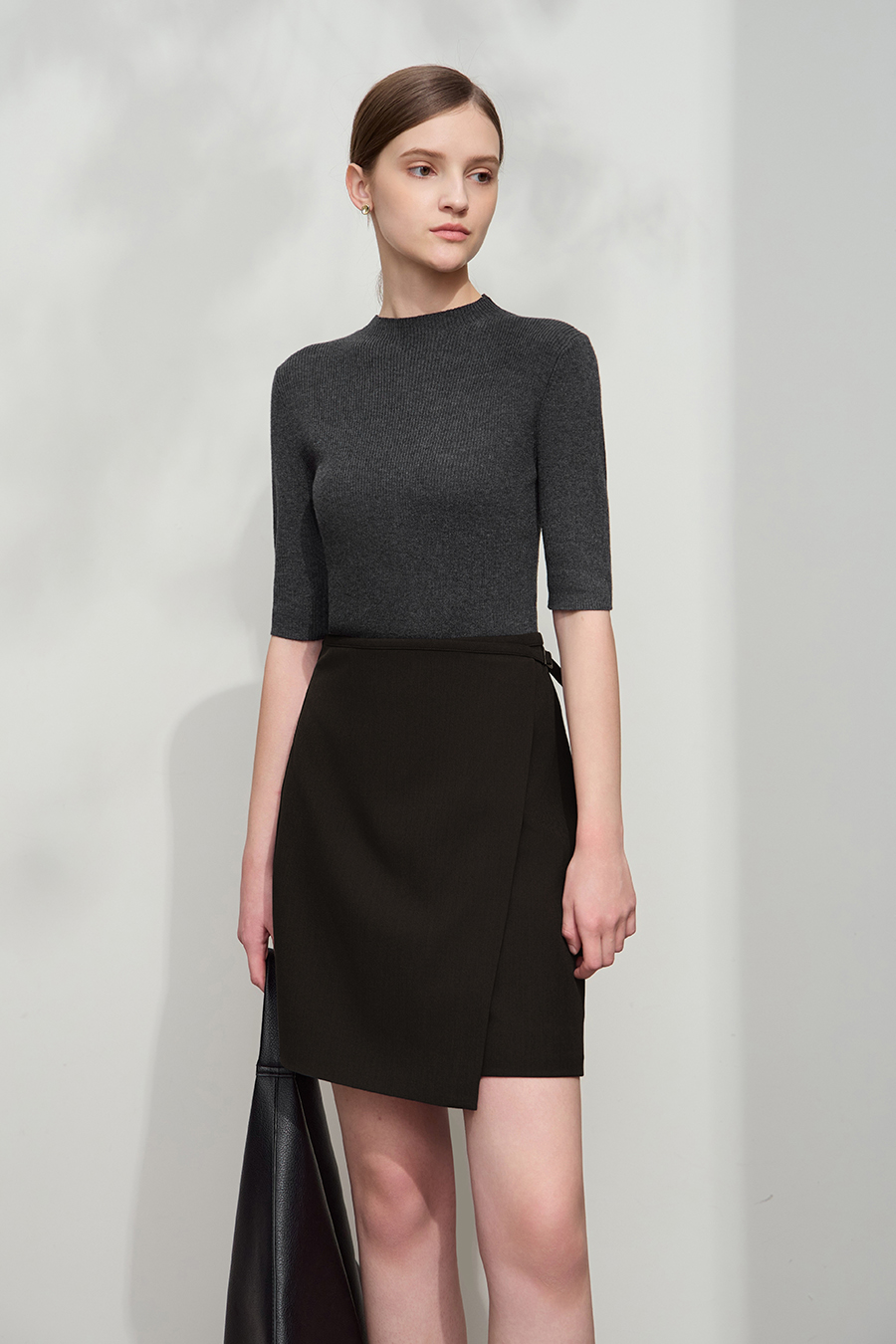 Day Buckle Overlay Skirt|AMII-AMII.com