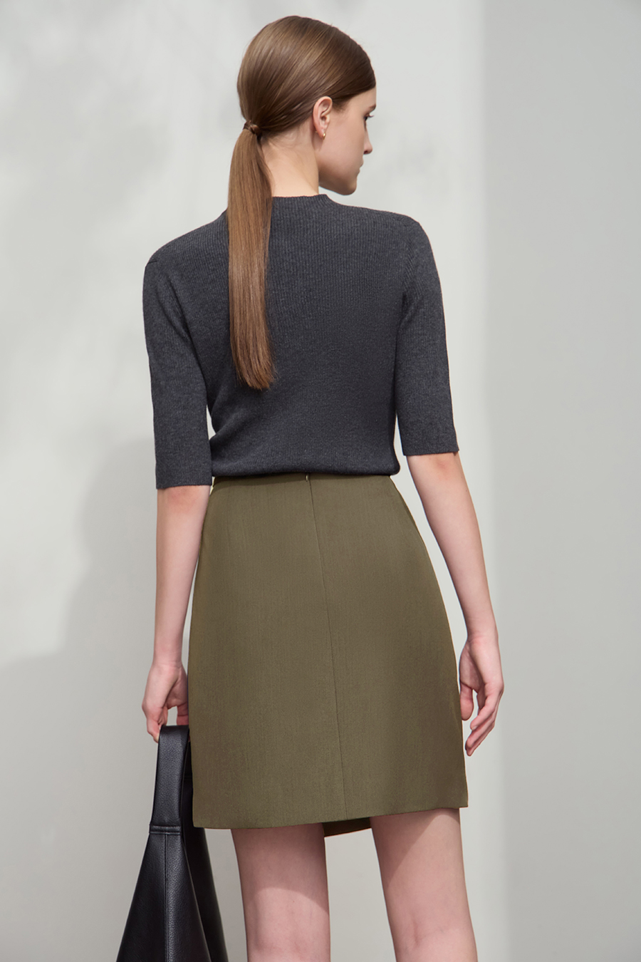 Day Buckle Overlay Skirt|AMII-AMII.com