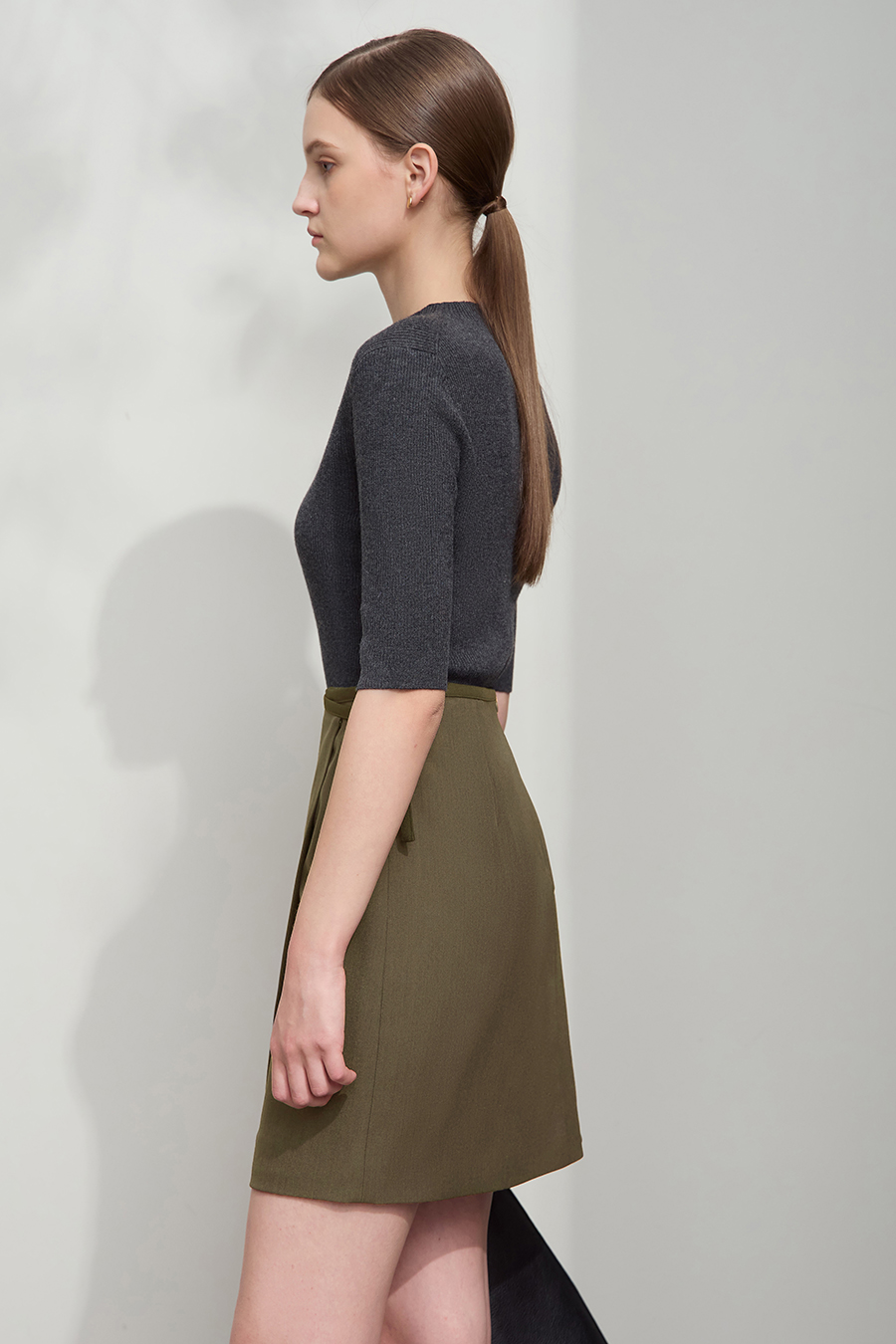 Day Buckle Overlay Skirt|AMII-AMII.com