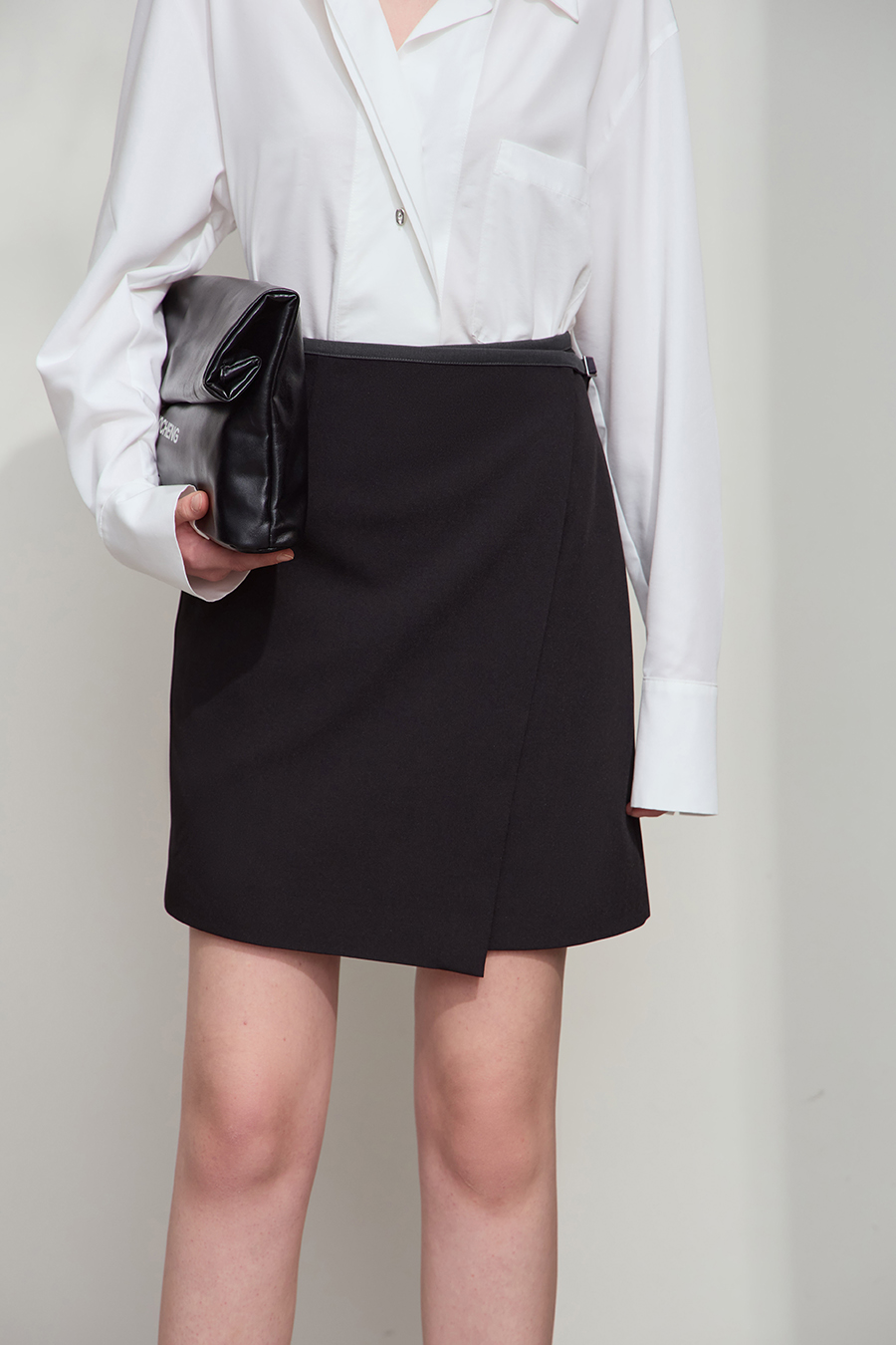 Day Buckle Overlay Skirt|AMII-AMII.com