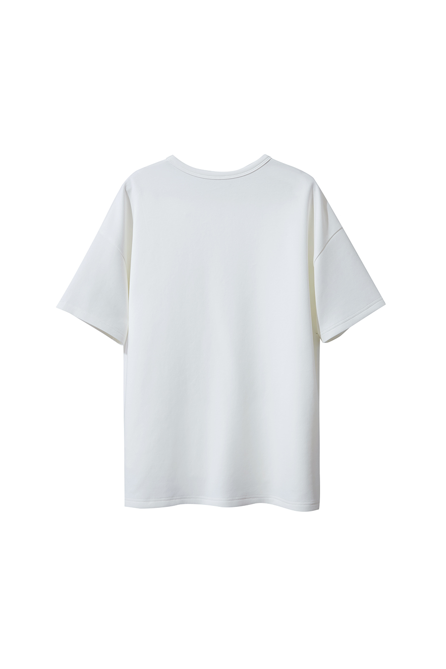Drop-shoulder tee with sequin flower embellishment|AMII
