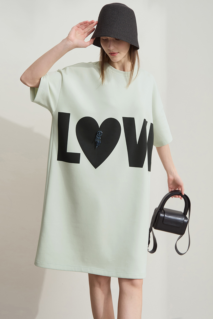 Air-layer T-shirt Dress