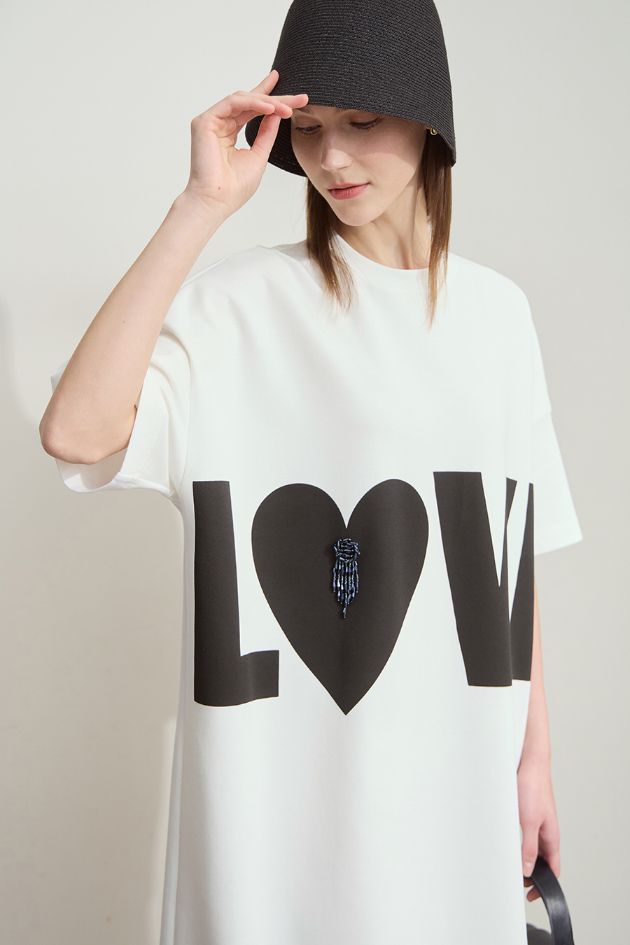 Air-layer T-shirt Dress