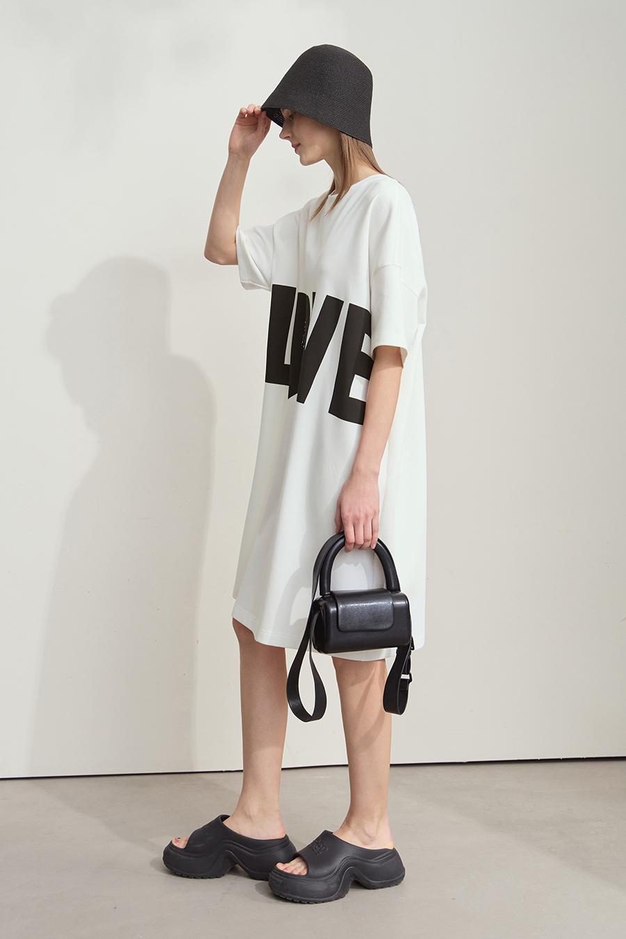Air-layer T-shirt Dress