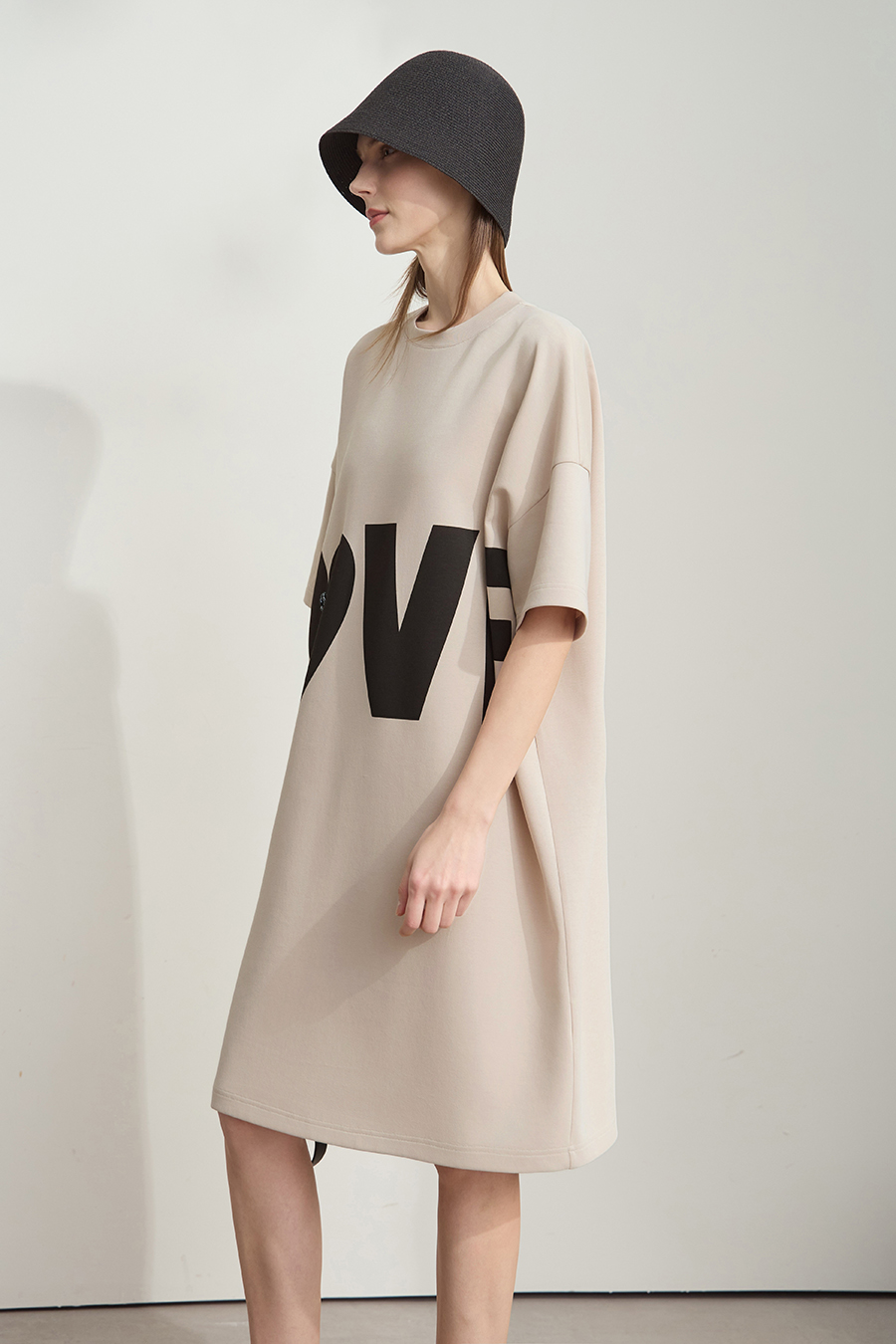 Air-layer T-shirt Dress