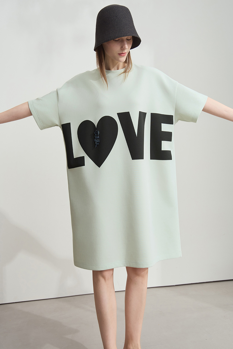 Air-layer T-shirt Dress