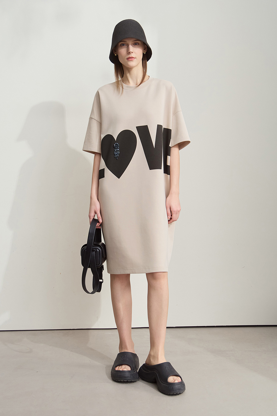 Air-layer T-shirt Dress
