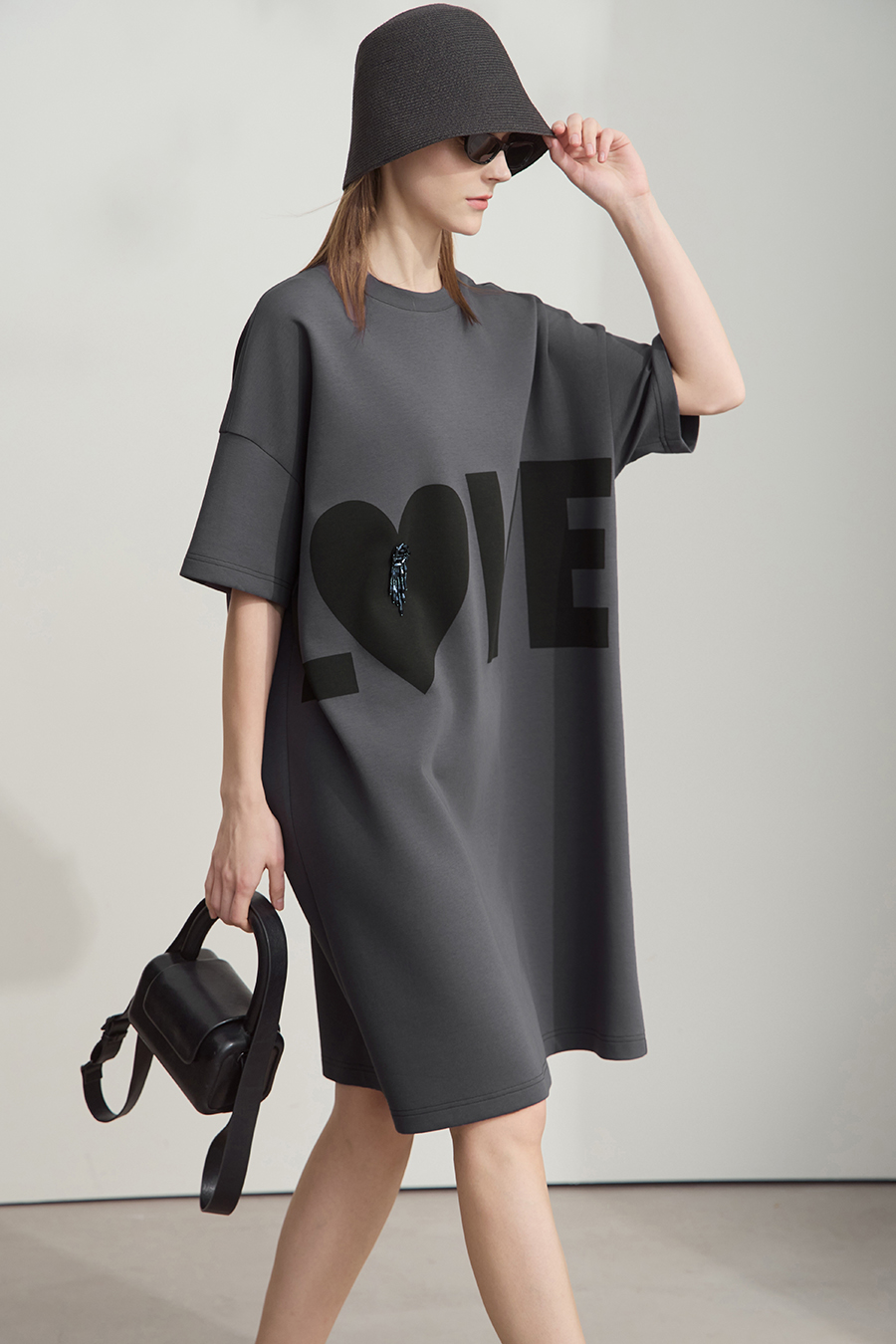 Air-layer T-shirt Dress
