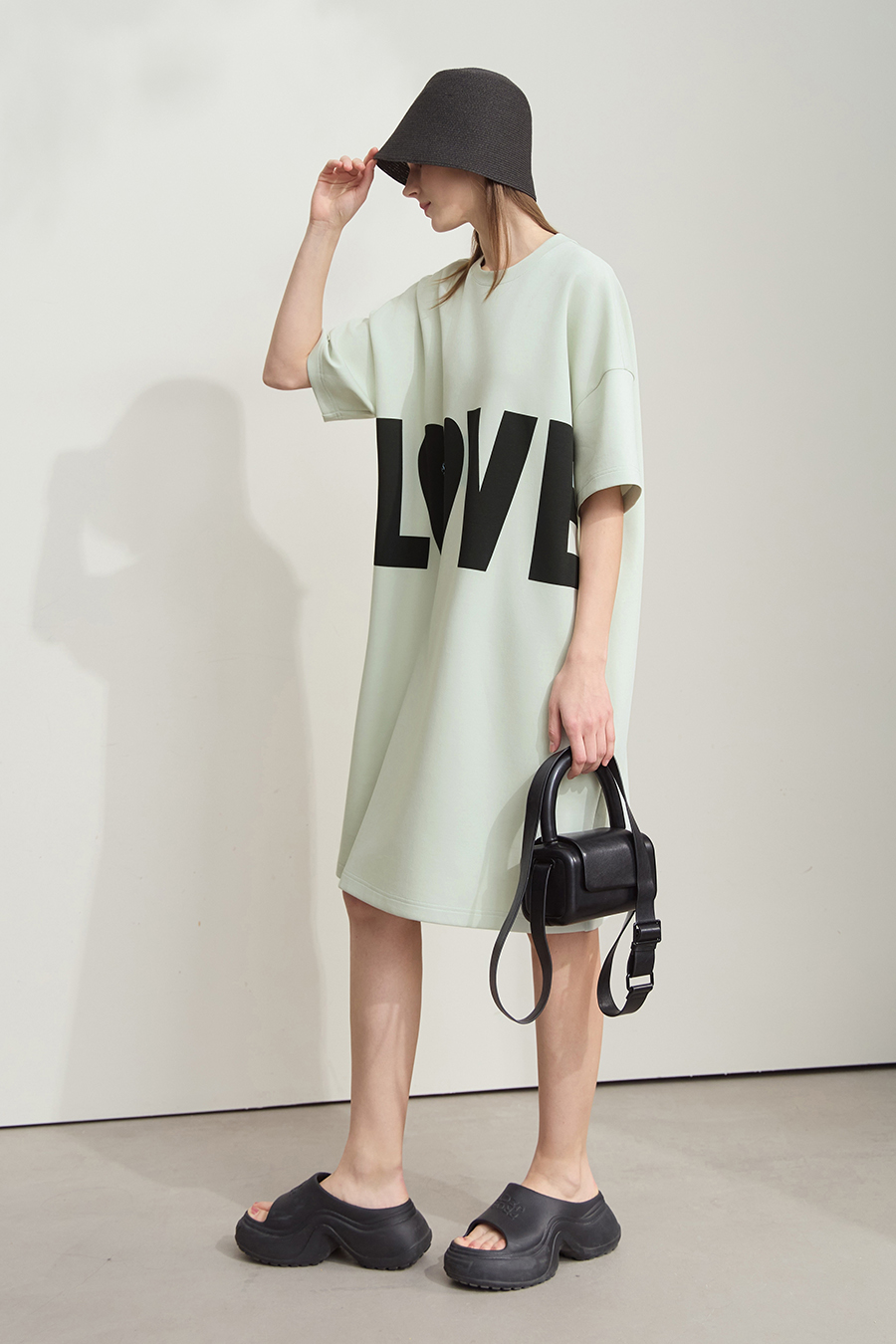 Air-layer T-shirt Dress