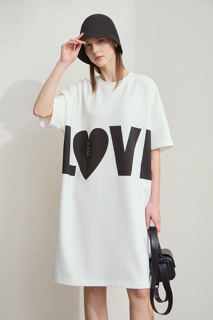 Air-layer T-shirt Dress