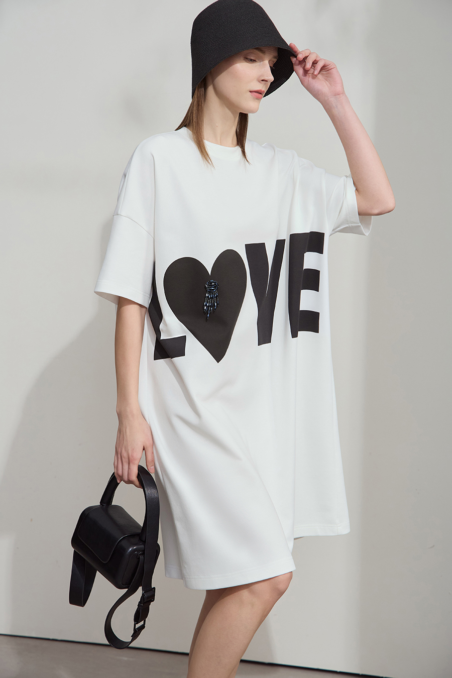Air-layer T-shirt Dress