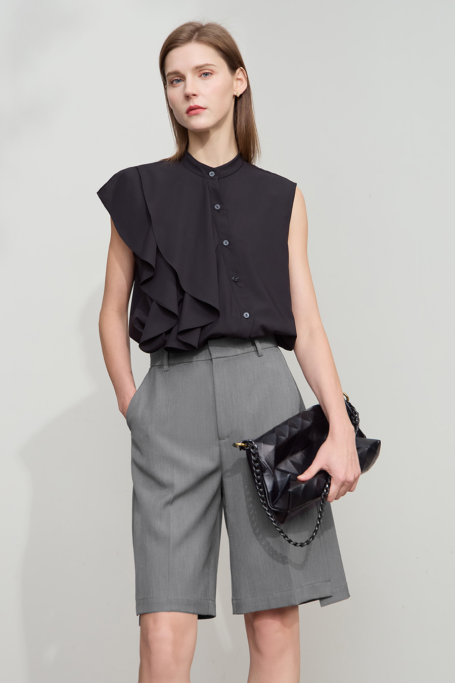 Straight-Leg Casual Capri Pants