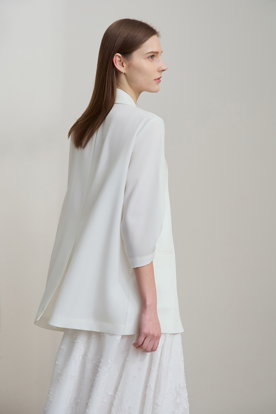 Notched Lapel Single-breasted Blazer