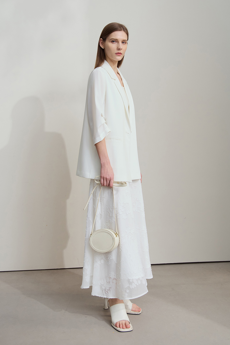 Notched Lapel Single-breasted Blazer