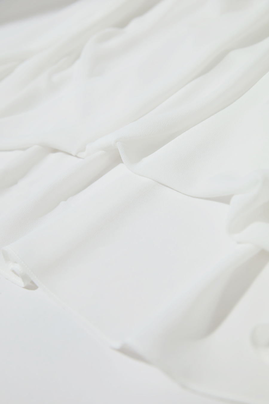 Sheer Drop-shoulder Chiffon Blouse