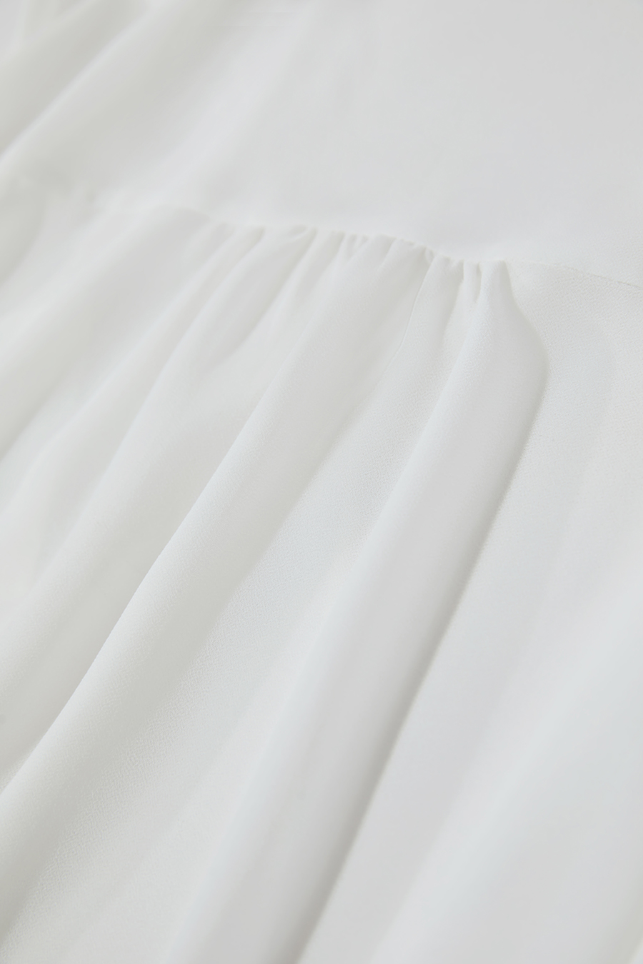 Sheer Drop-shoulder Chiffon Blouse