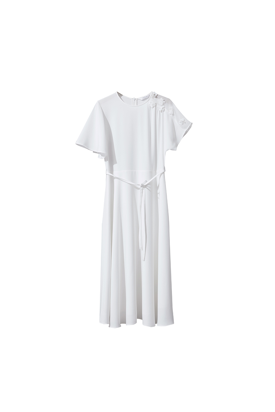 Asymmetric sleeve dress|AMII
