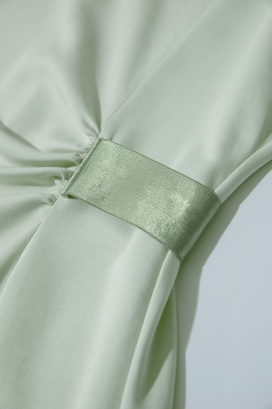 Waist-defined Slit Dress