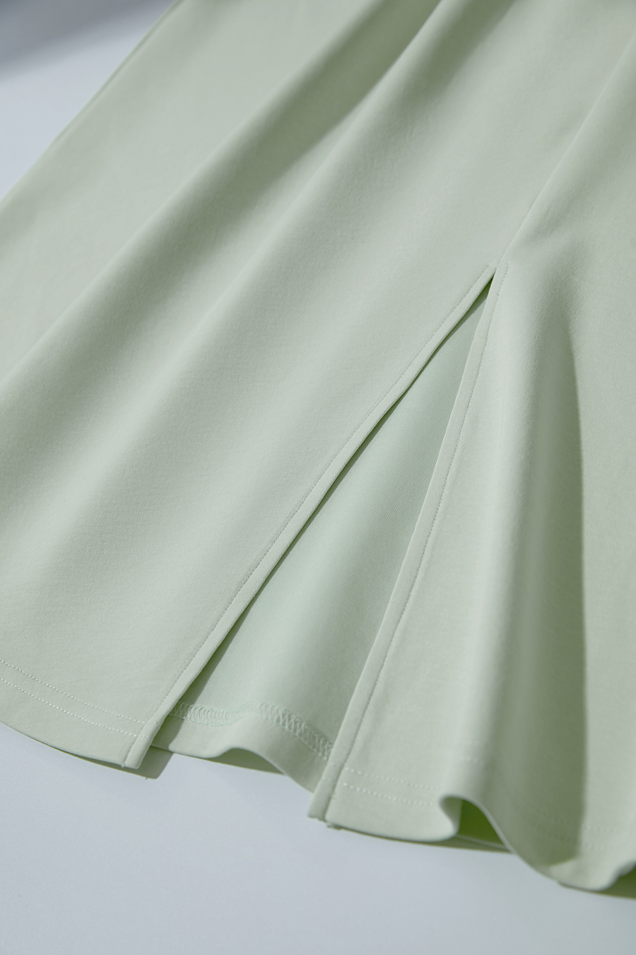 Waist-defined Slit Dress