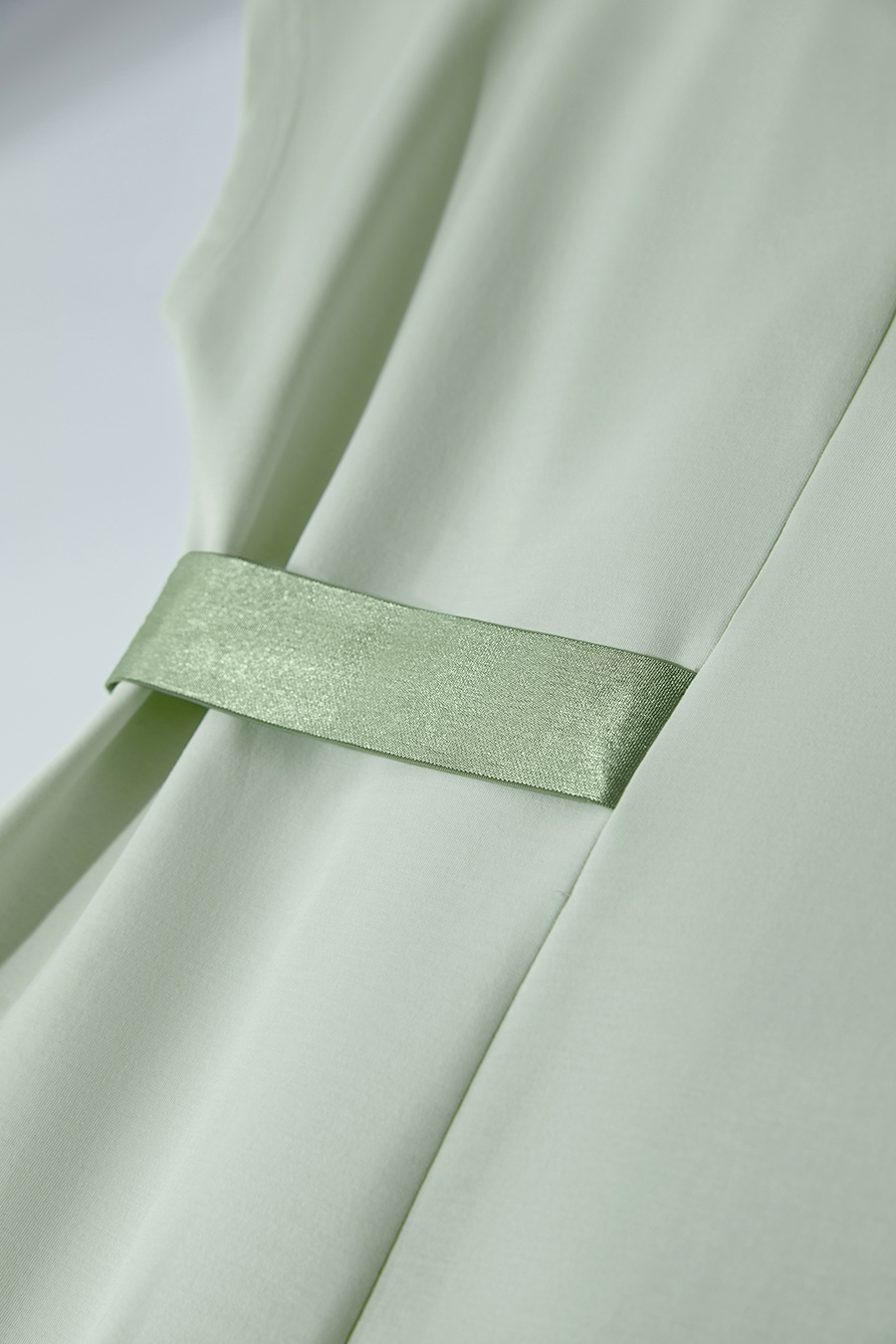 Waist-defined Slit Dress